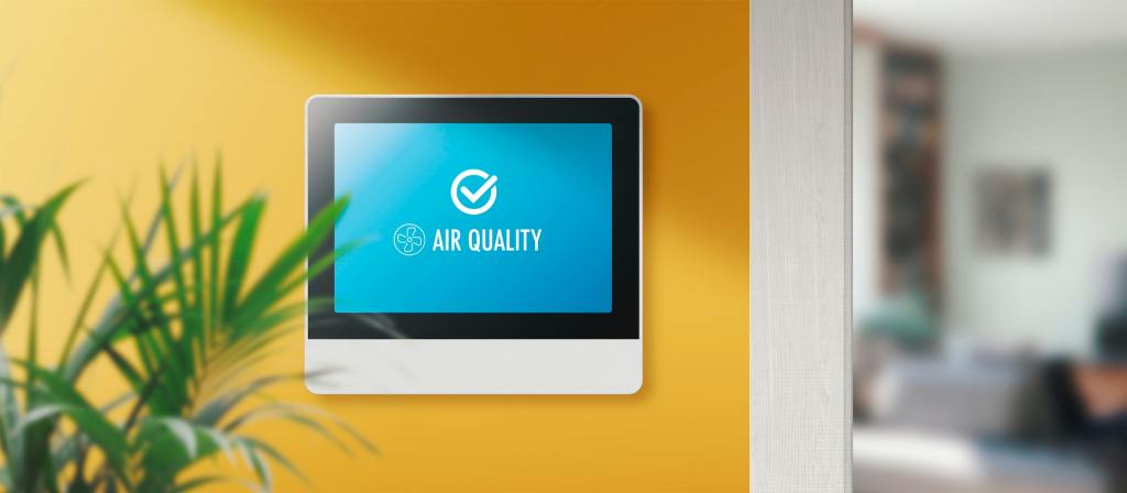 Air quality monitor at home.