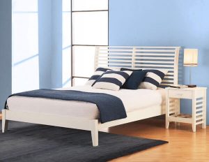 Dio White Platform Bed