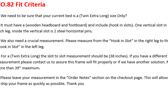 No. 82 Twin Extra Long Hook Rails